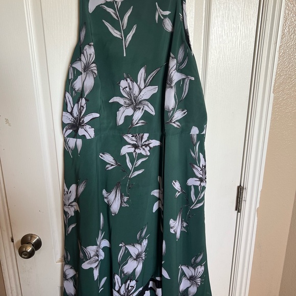 eShakti Green Floral Maxi Dress - Picture 1 of 5